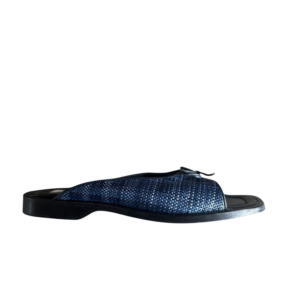 NWOB Vintage Talbots Nina Blue and Black Slip-On Flats Loafers Womens Si…